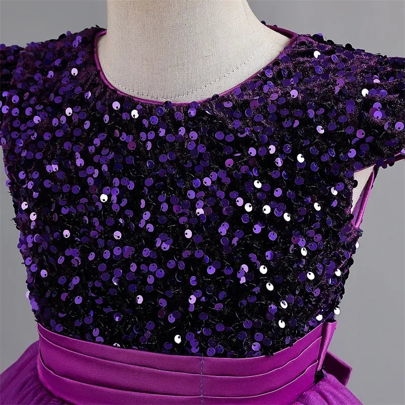 Girls Dresses Bridesmaid Sequin