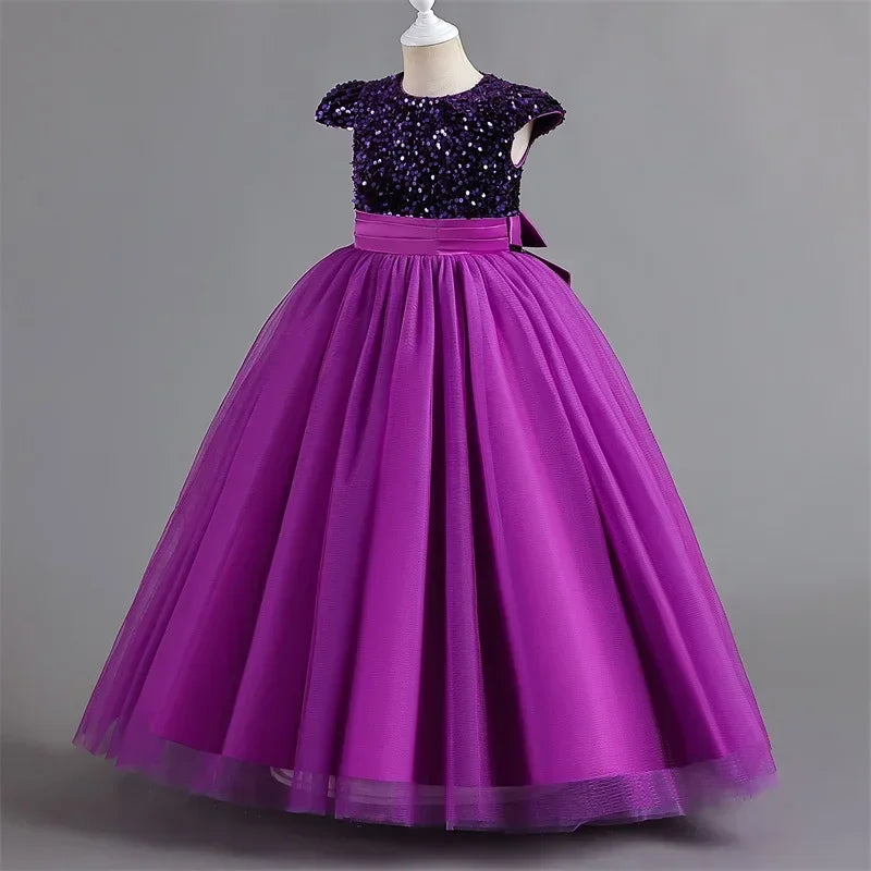 Girls Dresses Bridesmaid Sequin