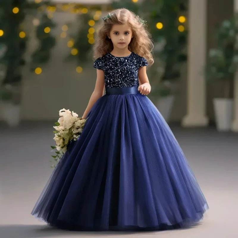 Girls Dresses Bridesmaid Sequin