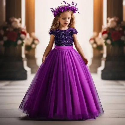 Girls Dresses Bridesmaid Sequin