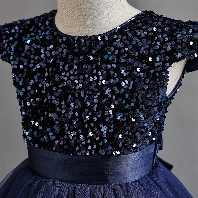 Girls Dresses Bridesmaid Sequin