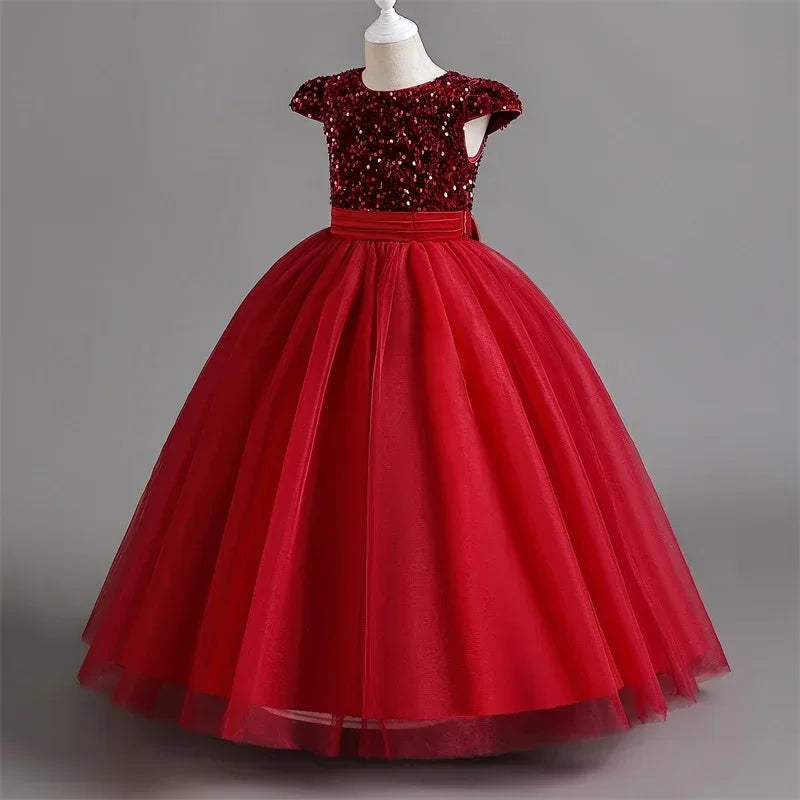 Girls Dresses Bridesmaid Sequin